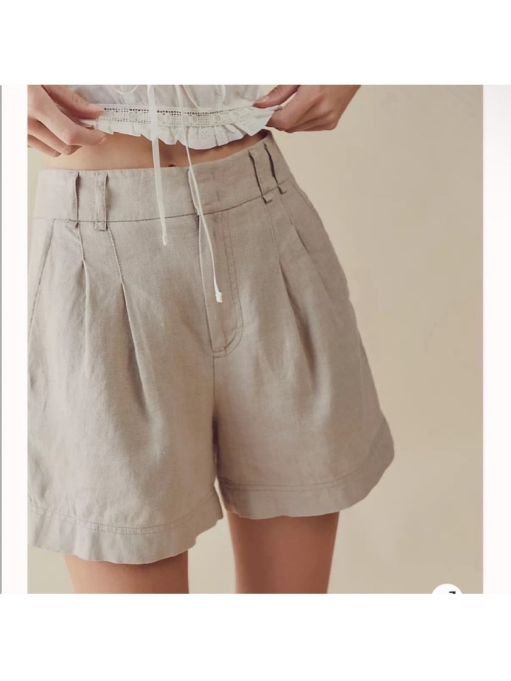 Free People Chelsea Linen Shorts 10 - Picture 2 of 7